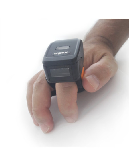 Approx APPLS12R lector de código de barras Lector de códigos de barras manos libres 1D Laser Negro, Naranja