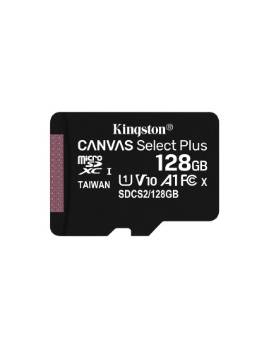 Kingston Technology Canvas Select Tarjeta micSDXC Plus 100R A1 C10 de 128 GB + ADP