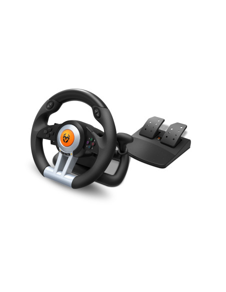 Krom K-Wheel Negro USB Volante + Pedales Analógico Digital PlayStation 4, Playstation, Playstation 3, Xbox One