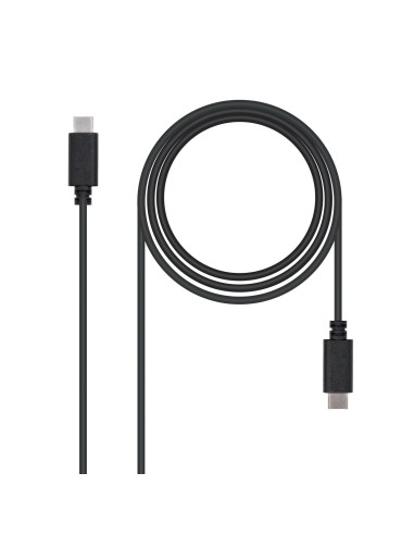 Nanocable USB 2.0, 1m cable USB USB C Negro