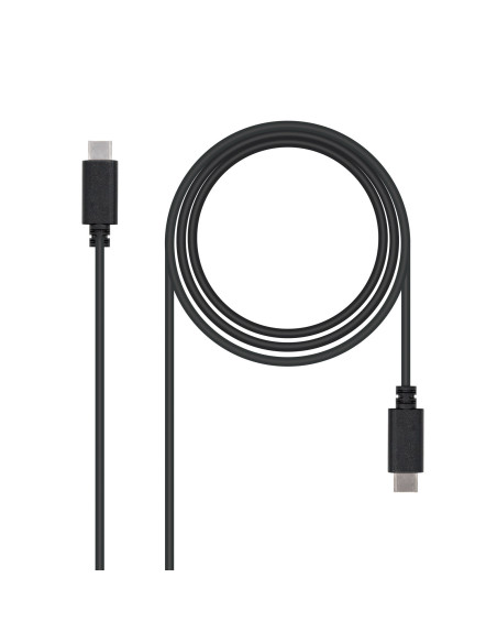 Nanocable USB 2.0, 1m cable USB USB C Negro