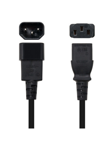 Nanocable Cable alimentación CPU, C13 H-C14 M, negro, 3.0m