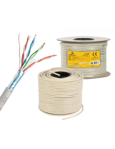 Gembird CAT5e FTP 100m cable de red Gris F UTP (FTP)