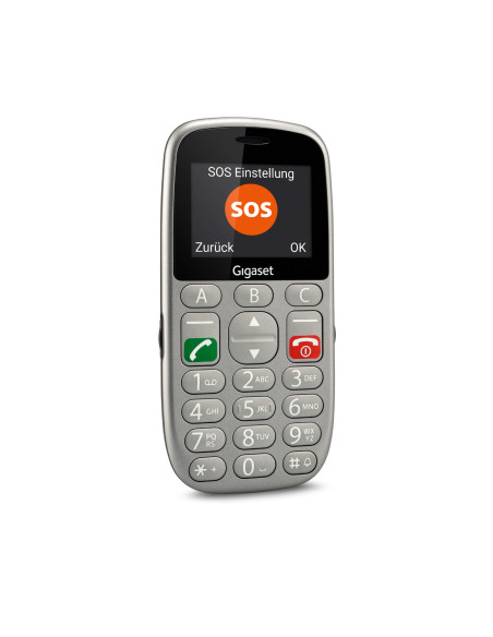 Gigaset GL390 5,59 cm (2.2") 88 g Gris Teléfono para personas mayores