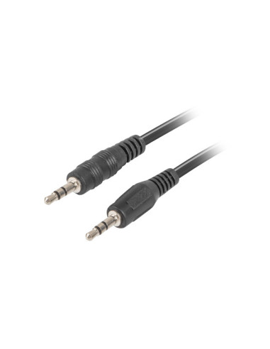 Lanberg CA-MJMJ-10CC-0020-BK cable de audio 2 m 3,5mm Negro