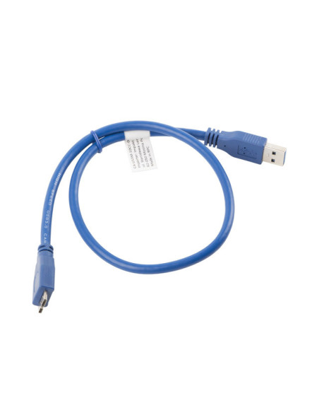 Lanberg CA-US3M-10CC-0005-B cable USB 0,5 m Micro-USB A USB A Azul