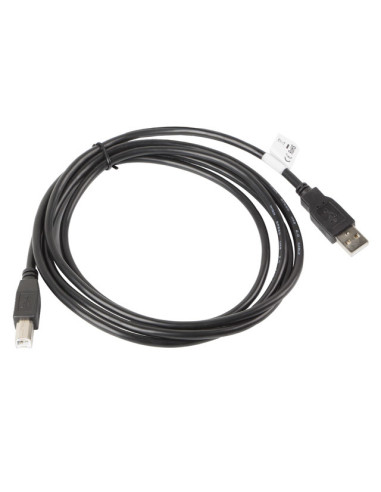 Lanberg CA-USBA-10CC-0018-BK cable USB USB 2.0 1,8 m USB B Negro