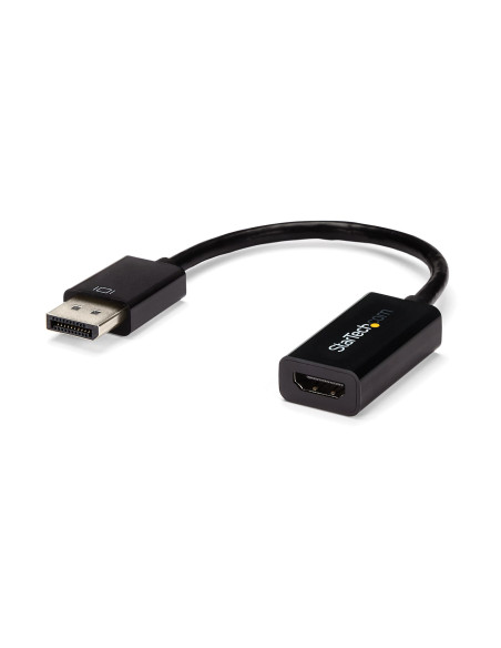 StarTech.com Conversor de Vídeo DisplayPort a HDMI con Audio – Adaptador Activo DP 1.2 para Ordenadores de Sobremesa Laptops –