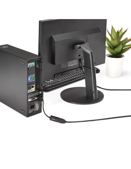 StarTech.com Conversor de Vídeo DisplayPort a HDMI con Audio – Adaptador Activo DP 1.2 para Ordenadores de Sobremesa Laptops –