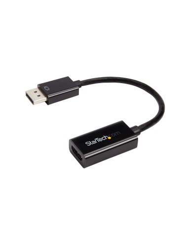 StarTech.com Conversor de Vídeo DisplayPort a HDMI con Audio – Adaptador Activo DP 1.2 para Ordenadores de Sobremesa Laptops –
