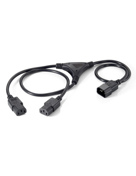 Equip 112210 cable de transmisión Negro 1,6 m C14 acoplador Acoplador C13 2 x