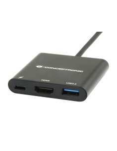 Conceptronic DONN01B base para portátil y replicador de puertos USB 3.2 Gen 1 (3.1 Gen 1) Type-C Negro 2