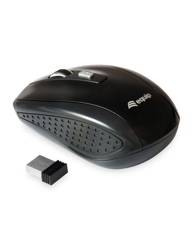 Equip 245104 ratón Viajes Ambidextro RF inalámbrico Óptico 1600 DPI