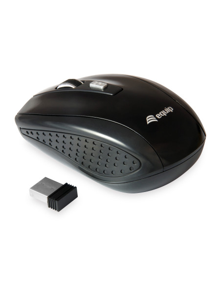 Equip 245104 ratón Viajes Ambidextro RF inalámbrico Óptico 1600 DPI