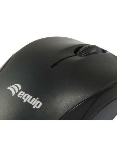 Equip 245103 ratón Viajes Ambidextro USB tipo A Óptico 1000 DPI