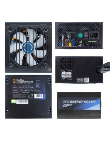CoolBox GAMING FUENTE DE ALIMENTACION ATX DEEPENERGY 600W RGB 80+BRONZE (110V-240V)