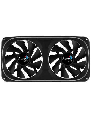 Aerocool ASTRO24 Doble Ventilador PC 12cm ARGB LED Soporte Antivibración Negro