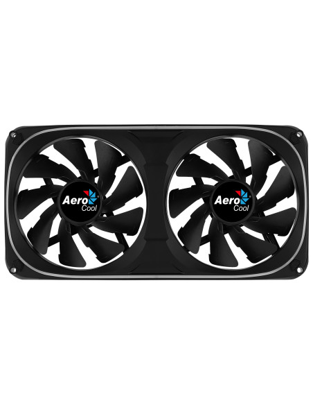Aerocool ASTRO24 Doble Ventilador PC 12cm ARGB LED Soporte Antivibración Negro
