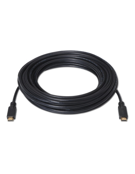 AISENS Cable HDMI V2.0 Premium alta velocidad   HEC 4k@60Hz 18Gbps con repetidor, A M-A M, Negro, 15 m