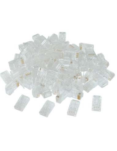 Gembird LC-8P8C-002 100 conector RJ-45 Transparente