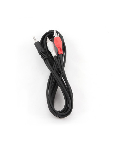 Gembird 2.5m, 3.5mm 2xRCA, M M cable de audio 2,5 m 3,5mm Negro, Rojo, Blanco