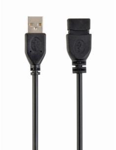 Gembird 1.8m USB 2.0 A M FM cable USB 1,8 m USB A Negro