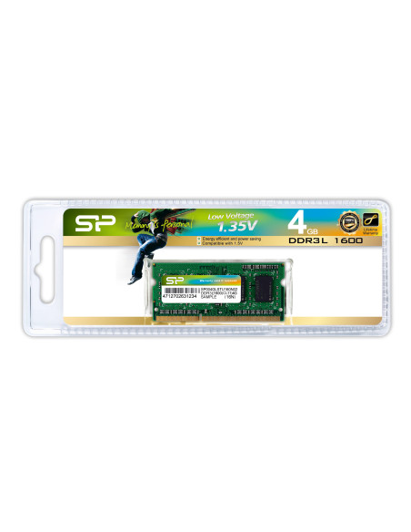 Silicon Power SP004GLSTU160N02 módulo de memoria 4 GB 1 x 4 GB DDR3L 204-pin SO-DIMM