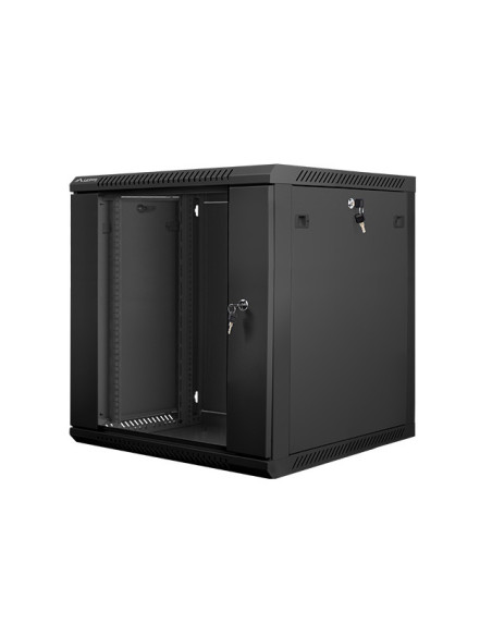 Lanberg WF01-6612-10B armario rack 12U Bastidor de pared Negro