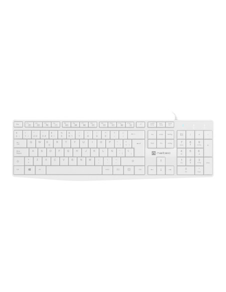 NATEC NKL-1949 teclado Universal USB QWERTY Español Blanco