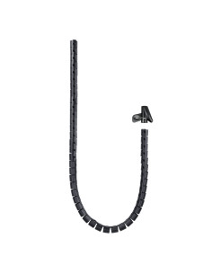 Nanocable Organizador de cables flexible 25 mm 1.0m, negro