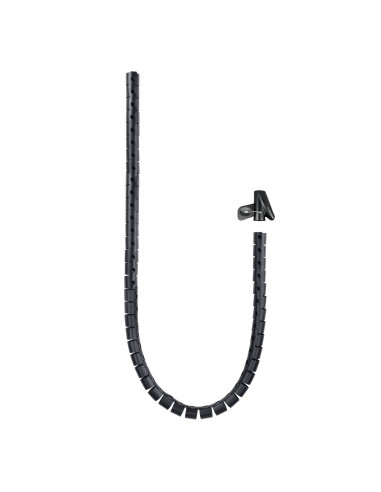 Nanocable Organizador de cables flexible 25 mm 1.0m, negro