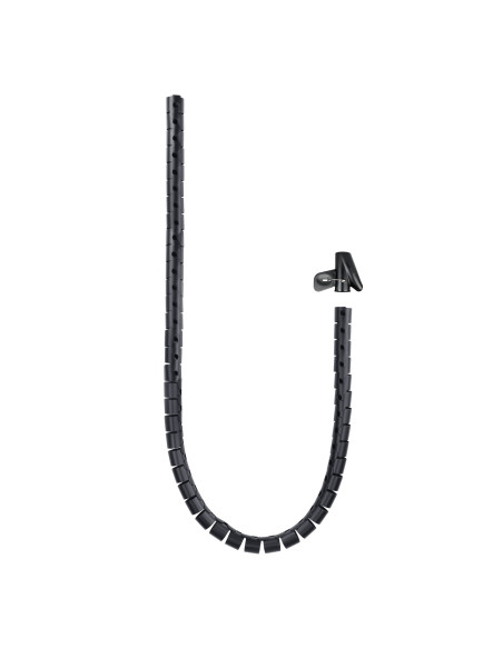 Nanocable Organizador de cables flexible 25 mm 1.0m, negro
