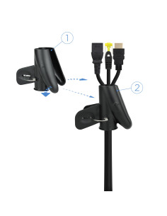Nanocable Organizador de cables flexible 25 mm 1.0m, negro 2
