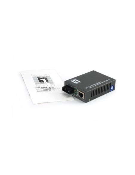 LevelOne Convertidor SC SMF 10 100BASE-TX a 100BASE-FX PoE PD