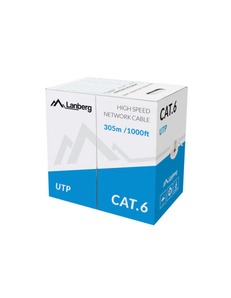 Lanberg LCU6-11CU-0305-S cable de red Gris 305 m Cat6 U UTP (UTP)