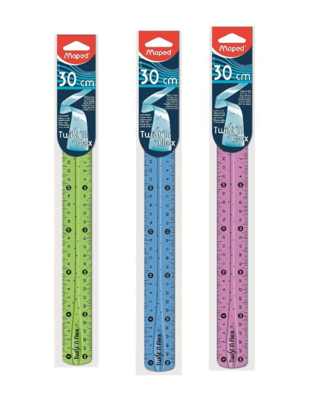 Maped Twistn Flex 30 cm 300 mm PVC Azul, Verde, Rosa