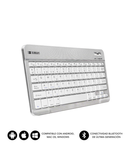 SUBBLIM Teclado Bluetooth Smart BT Keyboard Silver