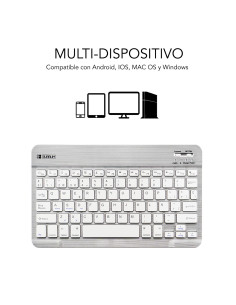 SUBBLIM Teclado Bluetooth Smart BT Keyboard Silver 2
