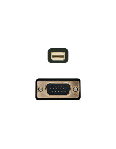 AISENS Cable conversor Mini DP A VGA, Mini DP M - VGA M, Negro, 2.0m