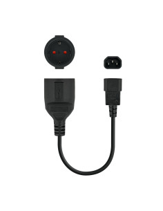 Nanocable CABLE ADAPTADOR C14 M a CEE7 H, 25 CM
