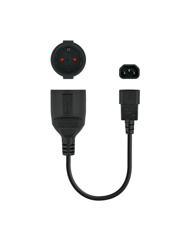 Nanocable CABLE ADAPTADOR C14 M a CEE7 H, 25 CM