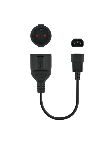 Nanocable CABLE ADAPTADOR C14 M a CEE7 H, 25 CM