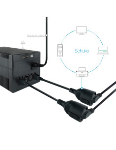 Nanocable CABLE ADAPTADOR C14 M a CEE7 H, 25 CM 2