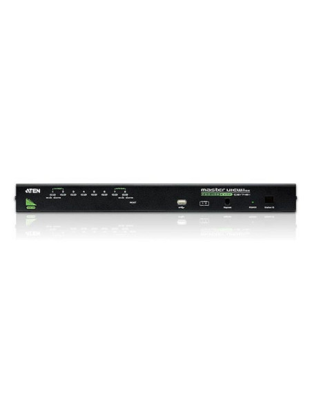 ATEN Switch KVM VGA PS 2-USB de 8 puertos con puerto para conexión en cadena y periféricos USB