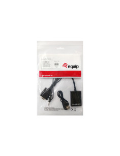 Equip 119038 adaptador de cable de vídeo 0,2 m VGA (D-Sub) + 3,5mm DVI-D + USB Negro 2