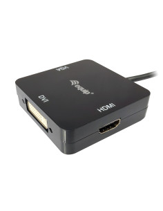 Equip 133439 adaptador de cable de vídeo 0,15 m Mini DisplayPort DVI-D + VGA (D-Sub) + HDMI Negro 2