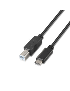AISENS A107-0053 cable USB USB 2.0 1 m USB C USB B Negro