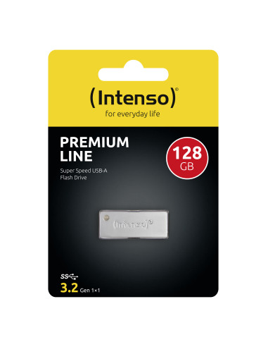 Intenso Premium Line unidad flash USB 128 GB USB tipo A 3.2 Gen 1 (3.1 Gen 1) Acero inoxidable