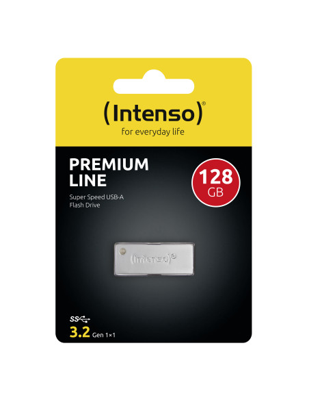 Intenso Premium Line unidad flash USB 128 GB USB tipo A 3.2 Gen 1 (3.1 Gen 1) Acero inoxidable