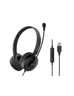Equip 245301 auricular y casco Auriculares Alámbrico Diadema Llamadas Música Negro 2